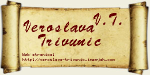 Veroslava Trivunić vizit kartica
